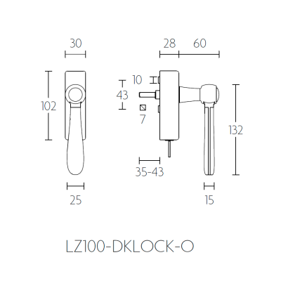 Ручка оконная LZ100-DKLOCK