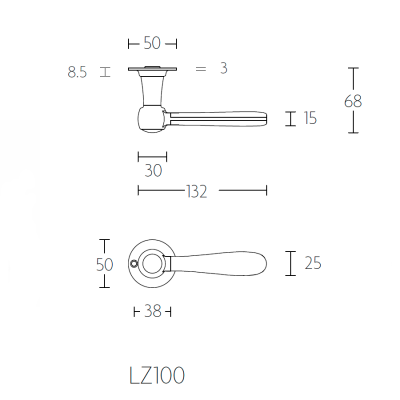 Ручка дверная LZ100