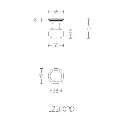 Ручка дверная LZ200PD