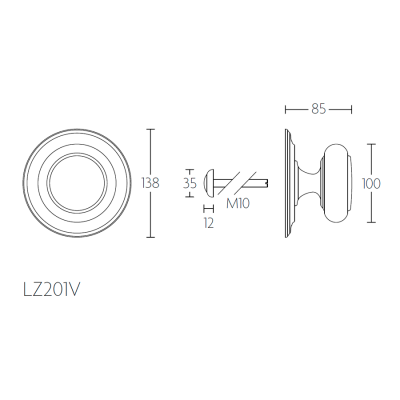 Ручка фиксированная LZ201V