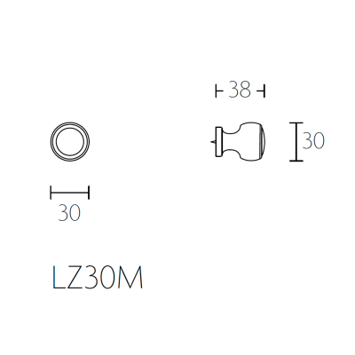 Ручка мебельная LZ25M