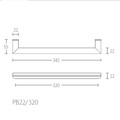 Ручка мебельная PB22/160