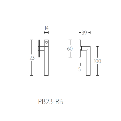 Ручка форточная PB23-RB