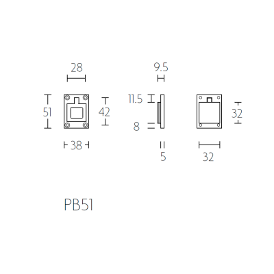 Ручка мебельная PB51