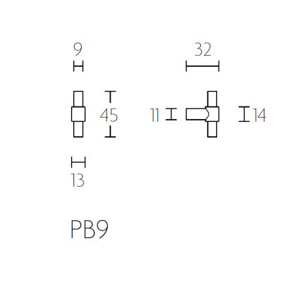 Ручка мебельная PB9