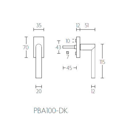 Ручка оконная PBA100-DK