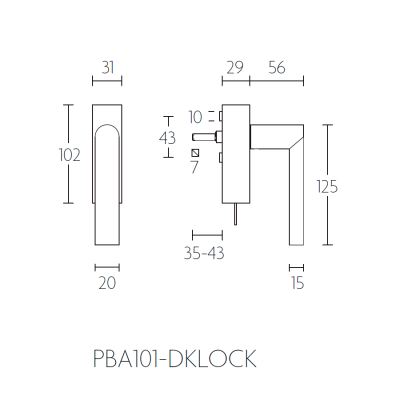 Ручка оконная PBI101-DKLOCK