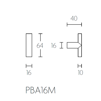 Ручка мебельная PBA13M