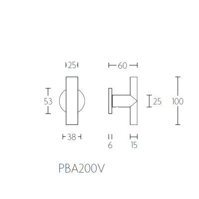 Ручка-кноб PBA200V