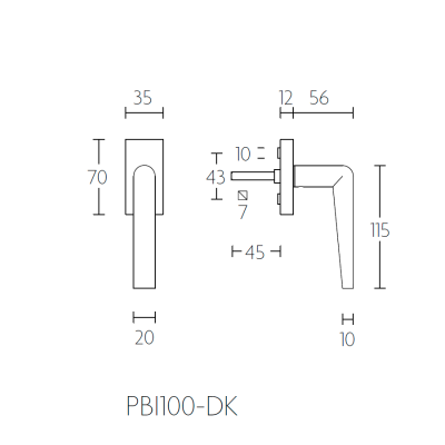 Ручка оконная PBI100-DK