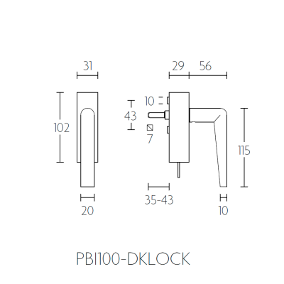 Ручка оконная PBI100-DKLOCK