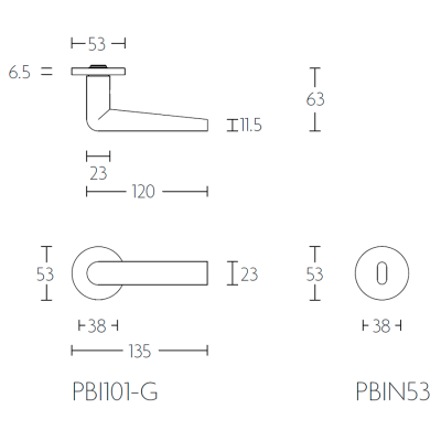 Ручка дверная PBI101