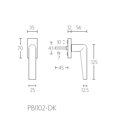 Ручка оконная PBI102-DK