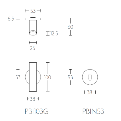 Ручка дверная PBI103