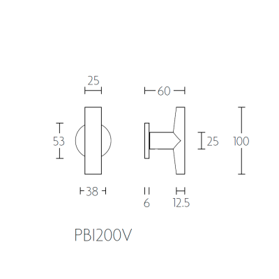 Ручка-кноб PBI200V