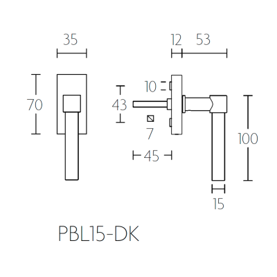 Ручка оконная PBL15-DK