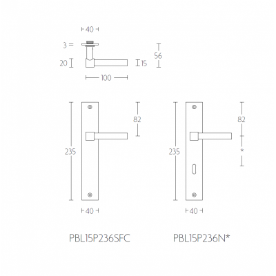 Ручка дверная PBL15P236