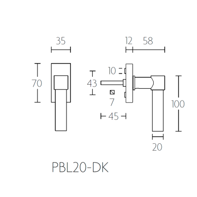 Ручка оконная PBL20-DK