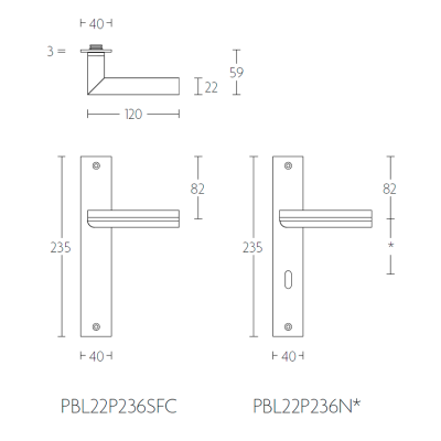 Ручка дверная PBL22P236