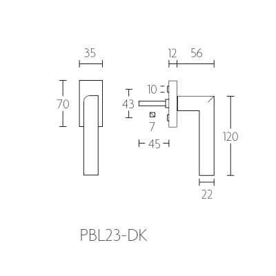 Ручка оконная PBL23-DK