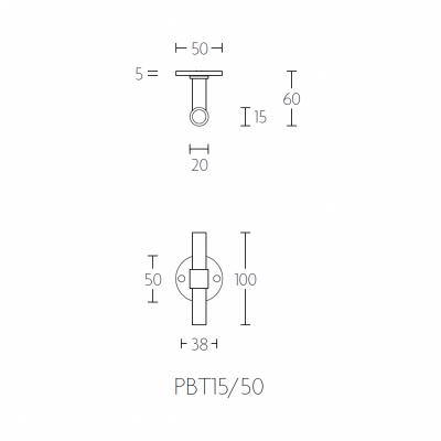 Ручка дверная PBT15/50