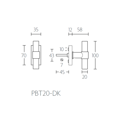 Ручка оконная PBT20-DK