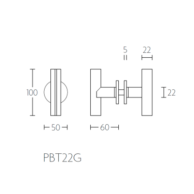 Ручка-кноб PBT22G