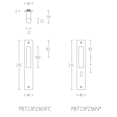 Ручка дверная PBT23P236