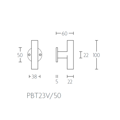 Ручка-кноб PBT23V/50