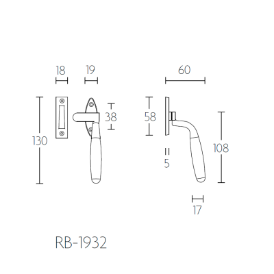 Ручка форточная RB-1932