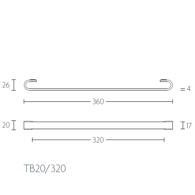 Ручка мебельная TB20/160