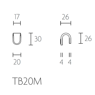 Ручка мебельная TB20M