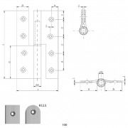 Петля карточная 100 FS