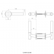 Ручка дверная 12.4091.33