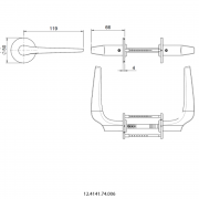 Ручка дверная 12.4141.74