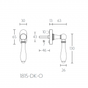 Ручка оконная 1815-DK