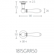 Ручка дверная 1815GRR50