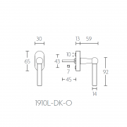 Ручка оконная 1910L-DK