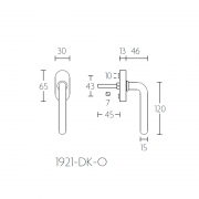 Ручка оконная 1921-DK