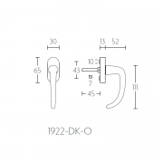 Ручка оконная 1922-DK