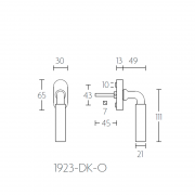 Ручка оконная 1923-DK