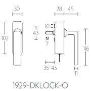 Ручка оконная 1929-DKLOCK