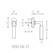 Ручка оконная 1930-DK