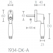 Ручка оконная 1934-DK-A