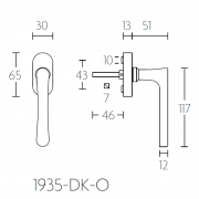 Ручка оконная 1935-DK