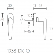 Ручка оконная 1938-DK