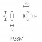 Ручка мебельная 1938M