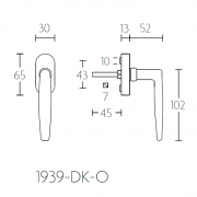 Ручка оконная 1939-DK