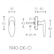 Ручка оконная 1940-DK