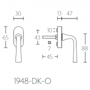 Ручка оконная 1948-DK